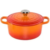 LE CREUSET Kochtopf Signature Bräter rund 18 cm ofenrot