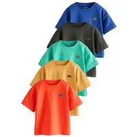 Next T-Shirt Kurzärmelige schlichte T-Shirts im 5er-Pack (5-tlg)