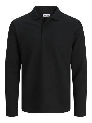 JACK&JONES - JJEAUSTIN POLO LS NOOS black - Gr. - XXL
