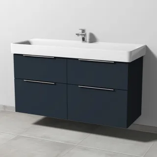 Sanipa 3way Waschtischunterbau zu Laufen Pro S Waschtisch mit 4 Auszügen, Marine-Matt UP7861R