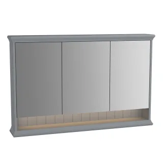 VitrA Valarte LED-Spiegelschrank 118 cm 3 Türen Grau Matt,62238 62238