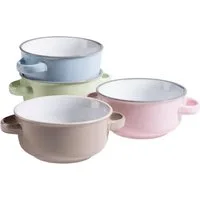 MÄSER Suppenteller MAILA, Suppentassen-Set, Steinzeug, (4 St), Teller Set
