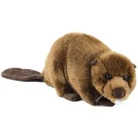 Teddys Rothenburg Kuscheltier Biber braun liegend 40 cm Plüschbiber Stofftier (Plüschtier, Stoffbiber)