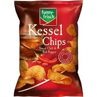 funny-frisch Knabberei, funny frisch Kessel Chips Sweet Chilli und Red Pepper vegan 120g