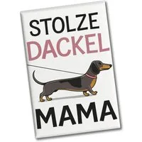 speecheese Magnet Stolze Dackel Mama Dackel an der Leine Souvenir Souvenir Magnet