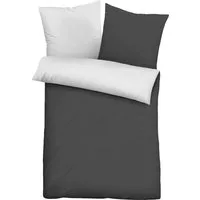 Castell - Markenbettwäsche Bettwäsche 0560500, Microfaser, 2 teilig, Microfaser-Satin,2 teilig, pflegeleichte Bettwäsche mit Reißverschluss