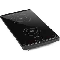 Klarstein Induktions-Kochfeld VariCook Slim, Doppel Induktionskochplatte 2 Kochfelder Platten Camping mobil