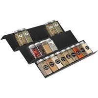 Diwzbyn Gewürzregal 6er Pack Gewürzregal Schublade, Erweiterbares Gewürz Organizer, Schublade Verstellbar, Schubladeneinsatz Gewürze