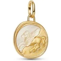 Pandora Charm-Einhänger PANDORA Talisman Pegasus Anhänger, 925er Silber, IP Gold