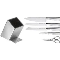 WMF Messerblock Grand Gourmet (6tlg), Messerklingen aus Spezialklingenstahl, Asia Set, Made in Germany