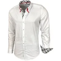 Baxboy Langarmhemd Baxboy Herren Hemd Kentkragen Hemden Slim Fit Anzug Kontrasten B 507