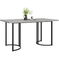 Flieks Esstisch (140*80*75 cm, 1-St., nur Tisch), rechteckig Küchentisch Marmoroptik Schreibtisch, Metallbeine