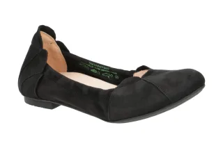 Think Balla 4-84160-00 Damen Slipper Schwarz Echtleder Fu?bett Latexsohle