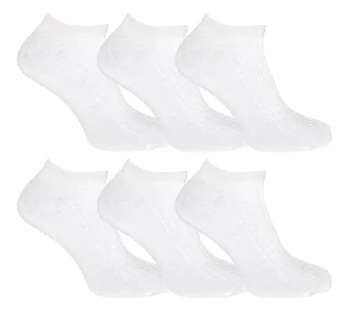 Kinder 100% Baumwolle Knöchel Socken | Sock Snob | Low Cut Trainer Socken für Jungen & Mädchen - Weiß
