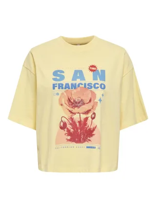ONLY - ONLJOSSI S/S O-NECK TOP BOX JRS Sunlight - Gr. - M