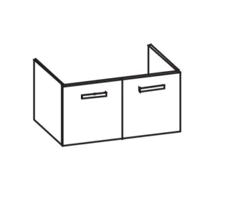Artiqua 411 Waschtischunterschrank für Darling New 049910, Riviera Eiche quer NB, 411-WU2T-D52-7180- 411-WU2T-D52-7180-438