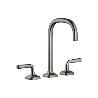 Dornbracht Waschtisch-Dreilochbatterie mit Ablaufgarnitur COYA 20713414 Dark Chrome,20713414-19 20713414-19