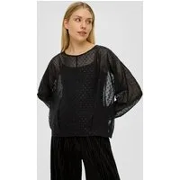 s.Oliver Langarmbluse Bluse Chiffonbluse mit Fledermausärmeln