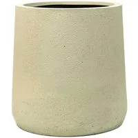 VIVANNO Blumentopf Fiberglas VEKRA Rund - Vesuvbeige Matt (1 St), 42x40 cm