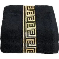 Julie Julsen Duschtücher 2-Duschtücher-SCHWARZ-GOLD-Duschtuch 70 x 140 cm, Baumwolle (2-St)