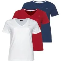 H.I.S T-Shirt Essential-Basics (3er-Pack) figurumspielender Schnitt, aus Baumwolle