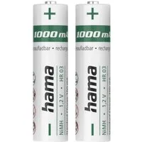 Hama Hama Akku AAA Micro: 1000mAh NiMH, Schnellladefähig, Geringe Akku