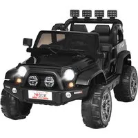 COSTWAY Elektro-Kinderauto 12V, mit 2 Sitzen