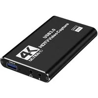 KINSI 4K HDMI-Videoaufnahmekarte, USB 3.0 HDMI Video Game Capture Recorder USB-Recorder (Max. HDMI-Eingang 4K 30Hz, Videoaufnahme bis 1080P 60Hz)