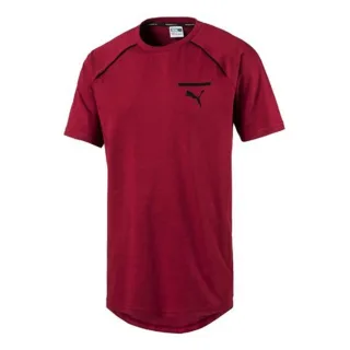 Puma Mens Evolution Core T-Shirt Casual Sports Top Burgund 573337 09