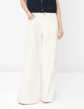 Brax Damen Five-Pocket-Hose Style MARCH OFFWHITE, denim cremeweiß, Gr. 42