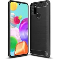 CoolGadget Handyhülle Carbon Handy Hülle für Samsung Galaxy A21s 6,5 Zoll, robuste Telefonhülle Case Schutzhülle für Samsung A21s Hülle