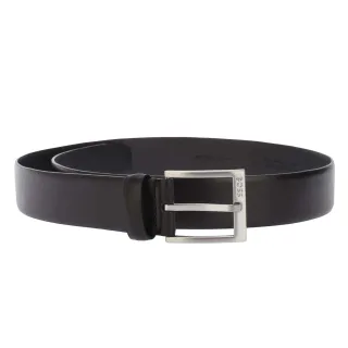 Boss - Gürtel für Herren, Unifarben, Leder (Schwarz)