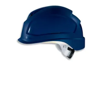 uvex pheos B-S-WR Schutzhelm mit Lüftung- mit Drehradsystem - gekürztem Schirm  blau 52 cm - 61 cm - 9772531