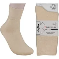 Die Sockenbude Diabetikersocken EXTRA (Bund, 3-Paar, grau beige schwarz) garantiert ohne Gummi