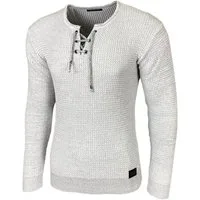 Baxboy Strickpullover Baxboy Herren Pullover Rundkragen Moderner Feinstrick Pulli B-52132
