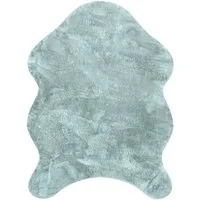 Paco Home Fellteppich Pelt 640, fellförmig, Höhe: 16 mm, Kunstfell, Uni Farben, sehr weicher Flor