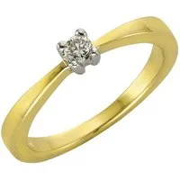 Diamonds by Ellen K. Fingerring 375/- Gold Brillant 0,10ct.