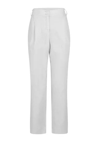 Marc Aurel - Bundfaltenhose aus sommerlichem Leinen white - Gr. - 40