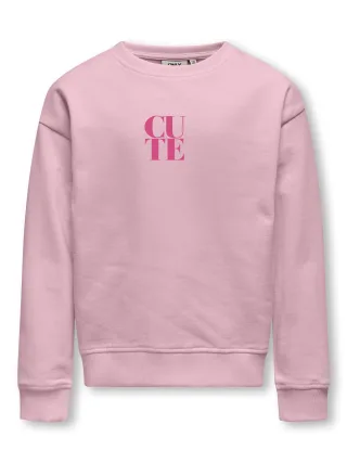 KIDS ONLY - KOGDITTE LIFE L/S TEXT OT SWT Romance Rose - Gr. - 134/140