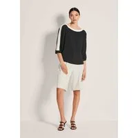 MADELEINE Shirtbluse Businessbluse im Colour Blocking-Stil Sommerbluse mit U-Boot-Ausschnitt und 3/4-Arm