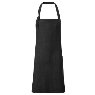Premier Unisex Adult Regenerate Sustainable Bibbed Full Apron (Black Denim)