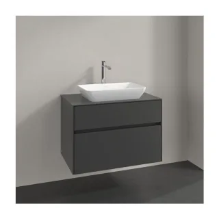 Villeroy und Boch Collaro Waschtischunterschrank C10800VR 80x54,8x50cm, Waschtisch mittig, graphite