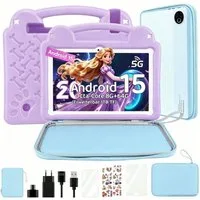 LETGOSPT Kinder Lern-Tablet 10.1'' Android 15, 64 GB 1280x800 IPS HD Octa Core Tablet (10.1", 64 GB, Android 15, 2.4G+5G WIFI6, 6000mAh mit WiFi 6 Bluetooth 5.0 GMS mit Sticker und computertasche)