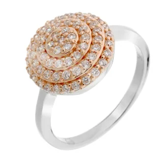 Orphelia Damen-Ring Sterling-Silber 925 – Silber/Rosé ZR-7120