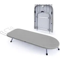 XERSEK Tischbügelbrett Stahl Tisch Klein Bügeltisch 81x31cm Mini Klappbares Bügelbrett, Faltbar Bügelbretter für Dampfbügelstation