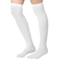 dressforfun Kostüm Overknee-Strümpfe weiß, Feine Overknee-Strümpfe in Einheitsgröße