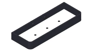 Giese Dusch Konsole mit hoher Reling schwarz matt mit Schichtstoff (HPL) in weiss, 11826-14 11826-14