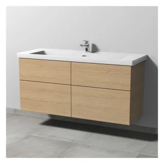 Sanipa 3way Waschtischunterbau zu Villeroy & Boch Subway 3.0 Waschtisch mit 4 Auszügen, Eiche-Nordic SM85048