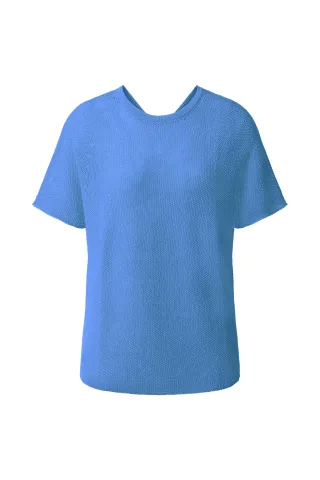 Rich & Royal - Crew neck shiny yarn palace blue - Gr. - M