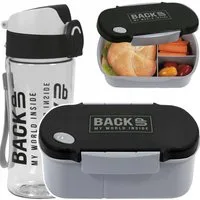 Festivalartikel Lunchbox Frühstücksset Trinkflasche aus TRITAN + Lunchbox BackUP